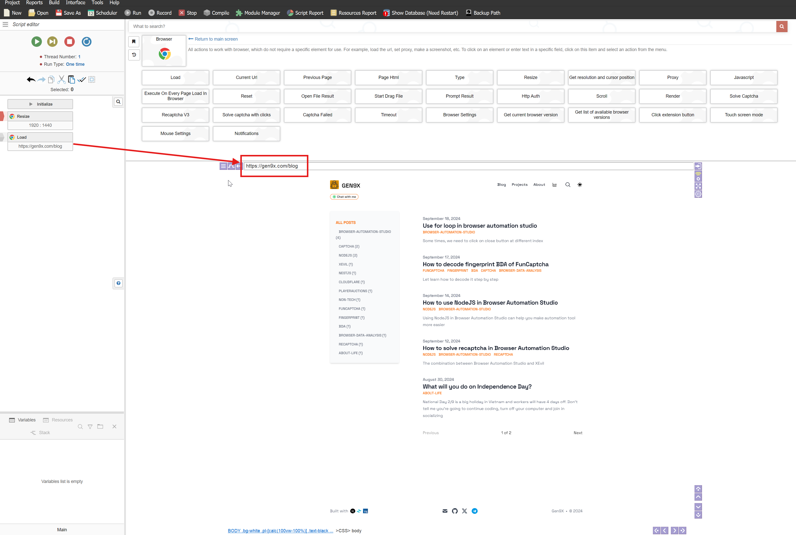 Use for loop in BAS