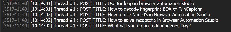Use for loop in BAS